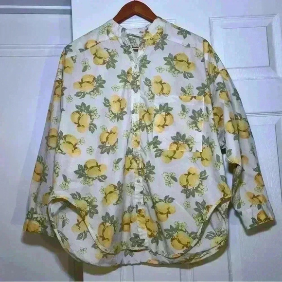 Out from under by Urban Outfitters Oversized Lemon Button Down Shirt - Picture 1 of 5
